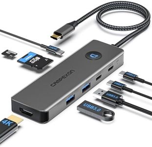 USB C HUB 8 in 1, USBC HUB Multiport Adapter with 4K HDMI, 5Gbps 2*USB-A 3.0, 2*USB-C 3.0-Data Port, PD 100W & SD/TF Card Reader, Dongle HDMI Adapter for MacBook Pro Air/Laptops/Dell XPS/iPad