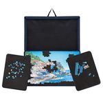 Becko Jigsaw Puzzle Board Portable Puzzle Case Puzzle Storage Puzzle Saver, Non-Slip Surface, for Up to 1000 Pieces (Black)