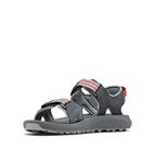 Columbia Women's Trailstorm Hiker 2 Strap sports sandals, Grey (Graphite x Red Hibiscus), 6 UK