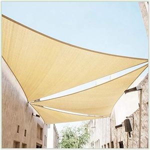 ColourTree 10' x 10' x 14' Beige Sun Shade Sail Right Triangle CTSLRT10 - Canopy Mesh Fabric UV Block - Commercial Heavy Duty - 190 GSM - 3 Years Warranty