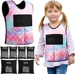 Janmercy Weighted Vest for Kids Adjustable Breathable Compression Vest for Autism Sensory Hyperactivity Mood Processing Issue, Multi