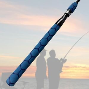 SoftShrink Honeycomb Pattern Shrink Wrap for Baseball Bat, Hockey Stick - Durable, Residue-Free (40mm Dia. x 1.6m Long, Blue)