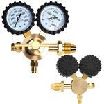 KLLsmDesign Nitrogen Helium Regulator CGA580 Inlet 0-800PSI Delivery Pressure for HVAC Purge，1/4 Male Outlet Connection, Full Brass Body with Heavy Duty Handle