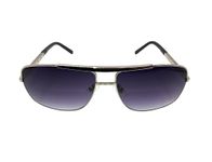 Xlusiv - Polarised Sunglasses for men UV400 protection Rectangle (Silver/Black)