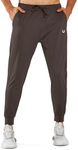 NORTHYARD Men's Joggers Pants with Zipper Pockets Tapered Athletic Workout Running Sweatpants for Men Brown-S