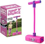 Jump ‘N’ Bouncer Bungee Hopper, Pogo Stick for Kids 3+, Foam Pogo Jumper Stick, Garden Toys Games, Purple