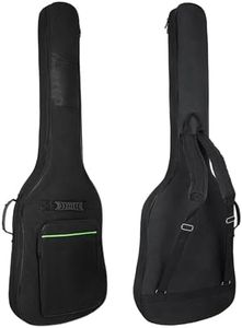 MUZTOP Bass Guitar Bag, Bass Gig Bag 7MM Padding Soft Electric Bass Guitar Case Bass Backpack with Pockets