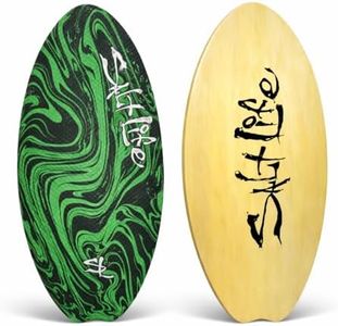 SALT LIFE Wooden Skimboard for Beach Skimming, High-Gloss Coated Wood Skim Board with EVA Traction Pad, Beginner-Friendly for Kids, Teens & Adults, Available in 39/41in