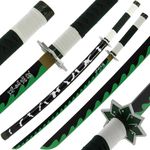 Bamboo Handmade Anime Katana – 100cm Wooden Blunt Sword Prop with Sheath – Safe Cosplay Demon Slay Inspired Replica Toy for Collectors & Roleplay Soneus Sword