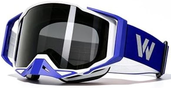 WildHeir Dirt Bike Goggles Motocross Motorcycle Glasses - ATV Riding Dirtbike 4-Wheeler MX DH Accessories Windproof for Men Women Youth UV400 Protection Dust-proof Anti-Slip Strap Eyewear