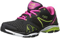 Ryka Women's, Vida RZX Training Shoe, Black/Ryka Pink/Lime Blaze, 8.5