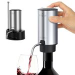 AIKARO - Electric Wine Aerator Pourer Rechargeable Automatic Electronic Decanter with Base, Auto-Stop