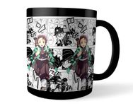 Morons Printed Anime Fan Made - Demon Slayer - Manga Series Coffee Mug for Anime Fans - Birthday Gift for Boys; Black; Ceramic; 330ml; Pack of 1 (D5)