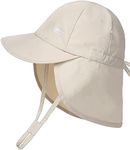 FURTALK Baby Sun Hat with Neck Flap UPF 50+ Adjustable Baby Boys Girls Summer Beach Hat for Traveling Swim Hat Beige