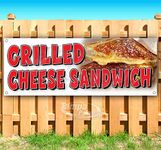 Grilled Cheese Sandwich 13 oz Banner | Non-Fabric | Heavy-Duty Vinyl Single-Sided with Metal Grommets