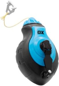 OX Tools Pro Aluminum Body Chalk Reel 6x Gear with Kevlar Reinforced Line | Strong Thick Bold Chalk Line | Chalk Line Tool | Chalk Box | KEVLAR line