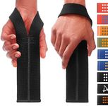 WARM BODY COLD MIND V1 Lifting Wrist Straps for Olympic Weightlifting, Powerlifting, Bodybuilding, Functional Strength Training, for Cross Training - Heavy-Duty Cotton Wrist Wraps, Pair (Black)