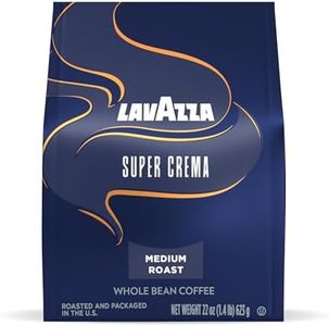 Lavazza Super Crema Whole Bean Coffee, Medium Espresso Roast, Arabica and Robusta Blend, 22 oz Bag