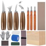 Wood Carving Tools, 26 PCS Wood Whittling kit for Beginners, Wood Carving Knife Set, Premium Whittling Knives Set for All Levels, Professional Woodworking Tools Kit