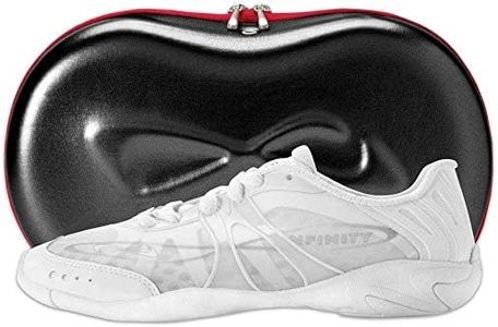 Nfinity Vengeance White Cheer Shoes for Women – High-Performance Indoor Gym Sneakers for Cheerleading, Dance, and Sports Training – Lightweight and Durable for Competition