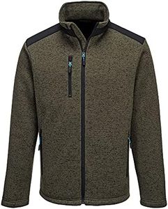 Portwest T830 Men's KX3 Durable Performance Full Zip Fleece Work Jacket Olive Green, Medium