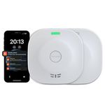 WiFi Smoke Detector, 10-Year Battery Fire Alarm with App Alerts, LED Indicators & 85 dB Siren, Easy Install, 2-Pack
