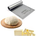 Starfrit Gourmet - 2-in 1 Scraper and Butter Measurer - Pastry/Dough Scraper - Butter Ruler - Stainless Steel