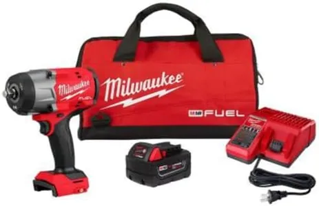 Milwaukee 2967-21B M18 FUEL 18V Lithium-Ion Brushless Cordless 1/2 in. Impact Wrench w/Friction Ring Kit w/One 5.0 Ah Battery and Bag.