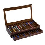 essart Sarvika Pu Leather Brown Pen Case Organizer Travel Accessories For Men Pen Storage Case Pen Case For Students Display Case Storage (Pnc-12)