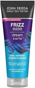 JOHN FRIEDA - Acondicionador Dream Curls 250 ml, Define e Intensifica Rizos, Restaura la Elasticidad, Fórmula Enriquecida con Aceite de Rosa Mosqueta, Protección Térmica