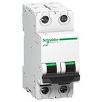 Schneider Electric ACT 9 32A 2 Pole MCB Miniature Circuit Breaker (Multicolour, ACT 9 'C' CURVE)