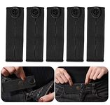 Lanjue 5PCS Adjustable Waist Extender, Elastic Button Extender Pants Waist Extension for Trousers Jeans Pregnant Trousers