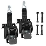 CargoBuckle F18816 Ladder Rack Tie-Down System, Square Mount Self Retracting Ratchet Straps for Trucks, 2-inch x 7-Feet (Pack of 2)