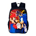 Mario Backpack Kids Game Superhero School BookBag for Gaming Cartoon Children Shoulders Bag Gift (color 2)