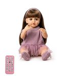 Flokee AI Smart Talking Baby Doll with Moving Lips & Hands, Remote Control Storytelling & Voice Repeat, Soft Silicone Interactive Learning Doll for Girls