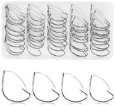 Wacky Weedless Fishing Hooks - 50pcs/Box Wacky Worm Hook with Weed Guard Wide Gap Fishing Hook Stainless Steel Fishing Hooks for Soft Worm Baits