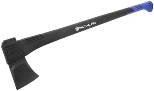 MichaelPro Splitting Axe with Weather-Resistant and Shock Absorbing Fiberglass Handle, Capable of One-Strike Splits