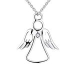 FJ Guardian Angel Pendant Necklace 925 Sterling Silver Angel Jewellery Gifts for Women Girls