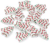 Sunrony 15PCS Silicone Focal Beads, Christmas Tree Silicone Beads for Keychain Making Character Focal Silicone Beads for Pens Silicone Beads Focal for Bracelet Necklace Crafts (White Christmas Tree)