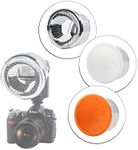 Clear Lambency Flash Diffuser for Speedlite, Universal Flash Diffusor + White/Orange/Silver Dome Cover Set for Camera Photography (P (Clear)