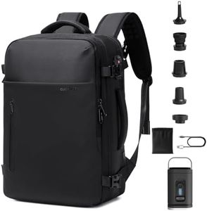 Cusangel Vacuum Backpack for Travel with Portable Electric Pump,Vacpack Pocket Compression Air Pump, 45L Expandable Airback (with Vacuum pump)