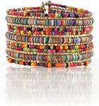 SPUNKYsoul Bohemian Multi-Colored Sequin Gold Cuff Bracelet Collection