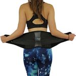 ComfyMed Premium Quality Back Brace - Best Lumbar Support Belt for Lower Back Pain Relief and Natural Healing - Adjustable Comfortable Fit (REG 26" to 37") - Satisfaction Guaranteed - Unisex - 30% OFF