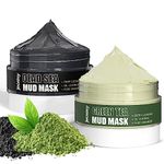 2 Pack Facial Mask for Skin Care -Dead Sea Clay Mask,Green Tea Mud Mask,Moisturizing & Hydrating,Face Mask for Purifying Pore,Facial Clay Mask Great Gifts Sets for Women and Men -2.8Oz*2