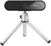 Trust Tyro Full HD All-in-one Webcam with Built-in Microphone, 1080p, Auto-focus, Plug and Play, Tripod Stand Included, Hangouts, Meet, Skype, Teams - Black