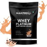 NAKPRO Platinum Whey Protein Isolate 500g Coffee | 28g Protein, 6.4g BCAA | Trustified Certified 100% Authentic Supplement Powder & No Adulteration | Low Carbs, Fast Absorbing Whey Protein Powder