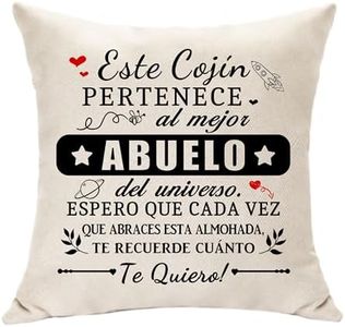 Hasodeo Regalos de Abuelo de Nieta Nieto Funda de Cojín Decorativa 45x45 cm Mejor Abuelo del Universo Original Regalos para Abuela Cumpleaños Regalos de Día de los Abuelos(Abuelo)