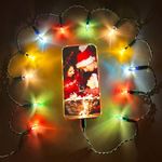 Eliteemo Festive LED Christmas Lights Up Phone Charging Cable, Green USB and Bulb Charger Cord, 12 LED Lights 50 inch, Compatible with Phone 5~14 Series (1 Pack)