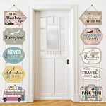 Let The Adventure Begin Sign Travel Cutouts Bon Voyage Banner Adventure Signs Party Supplies Door Sign Travel Themed Birthday Party Wall Decoration Signs 10 Counts