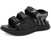 KuaiLu Mens Hiking Sandals with Arch Support Orthopedic Walking Recovery Sandals for Plantar Fasciitis Open Toe Summer Athletic Sport Comfortable Cushion Breathable Outdoor Water Sandals Size7-13